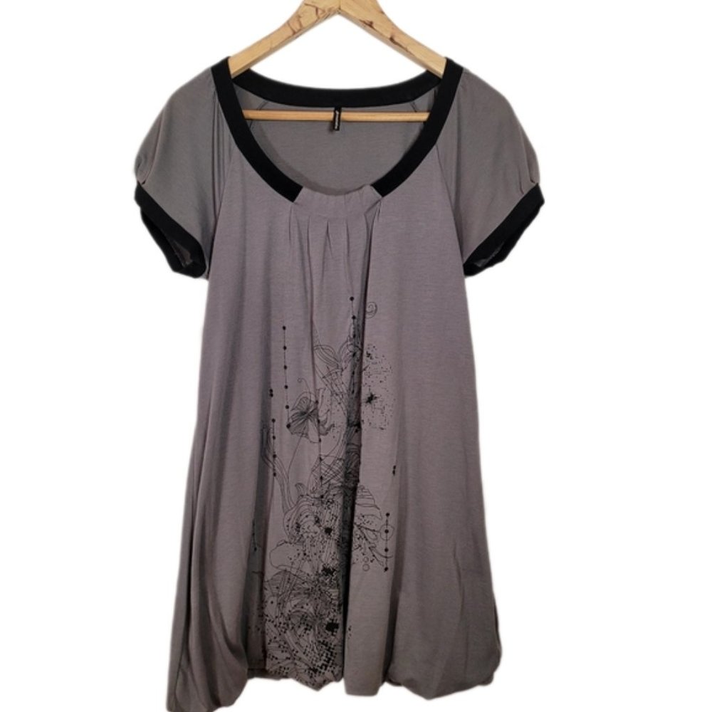 Botanical Sketch SoyaConcept  Short-Sleeve Summer Dress , Size M